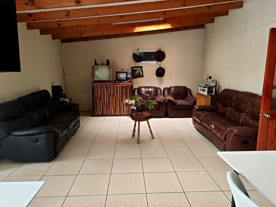 Sala de estar con sillones y TV